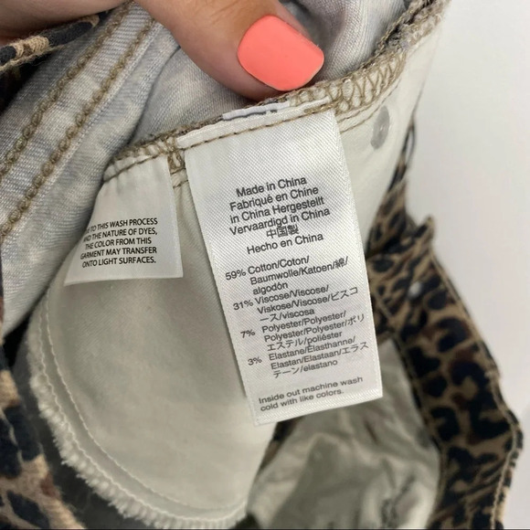 J. Crew 10" High Rise Toothpick Jeans Leopard Print Size 25 - Picture 9 of 10
